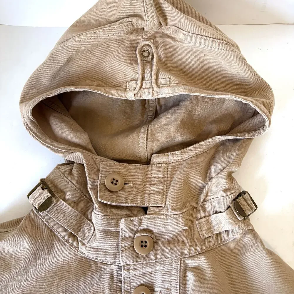 J.CREW Archive Heritage Silhouette Issued Military Anorak Hooded Jacket Size XS
